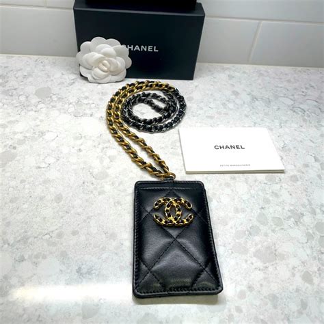 chanel necklace card holder|Chanel card holder original.